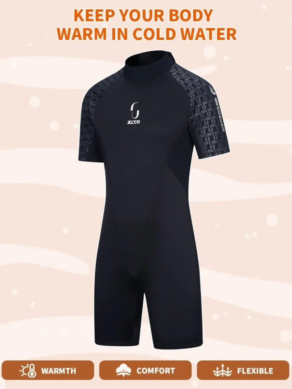 Men's & Women's 3mm Shorty Wetsuit - Full Body Dive Suit for Surfing